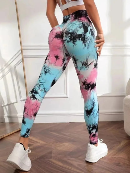 New 3D Print Tie Dye Sports Leggings