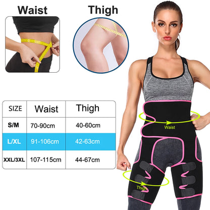 Sweat Waist Trainer and  Thigh Trimmer