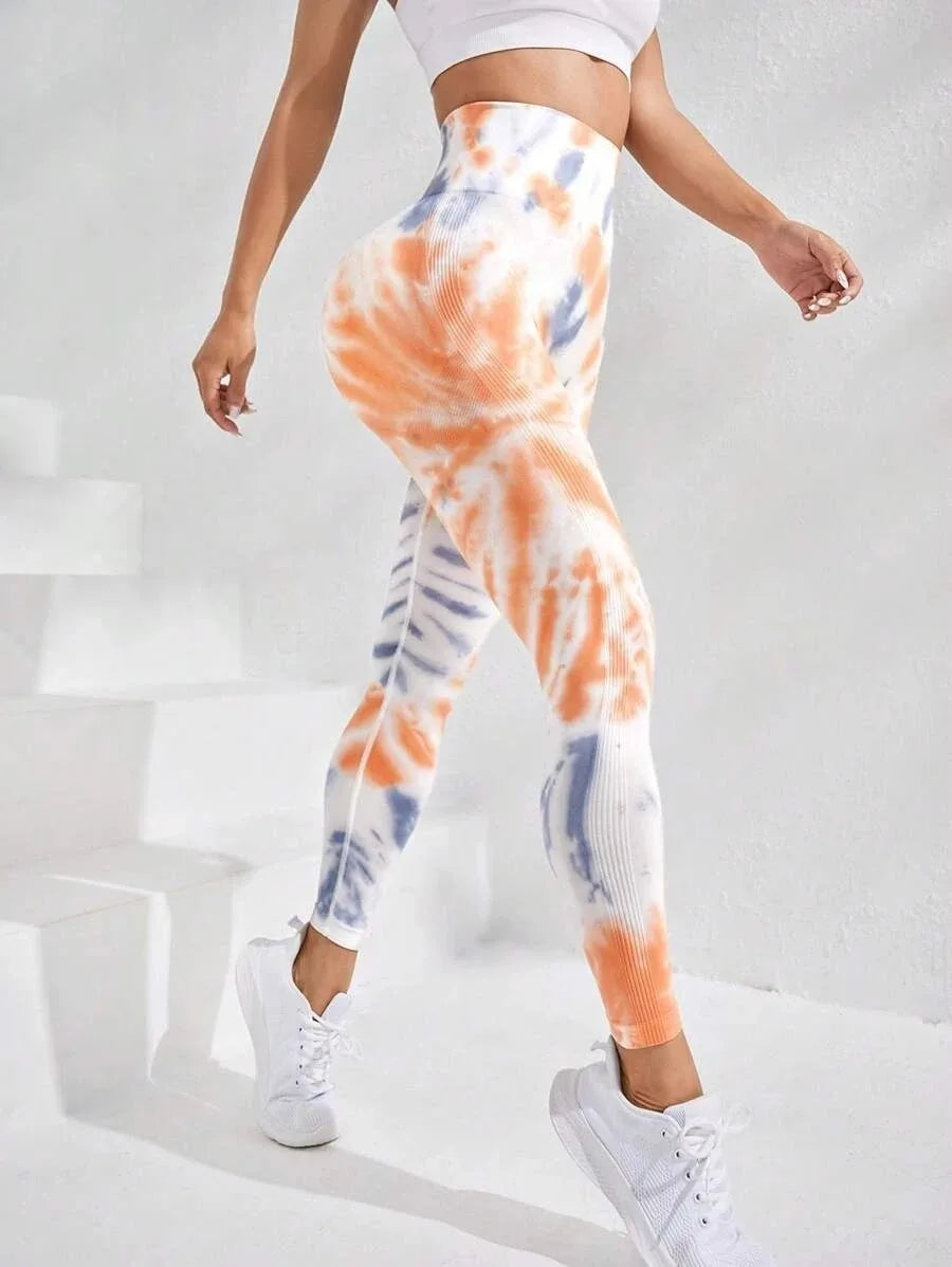 New 3D Print Tie Dye Sports Leggings