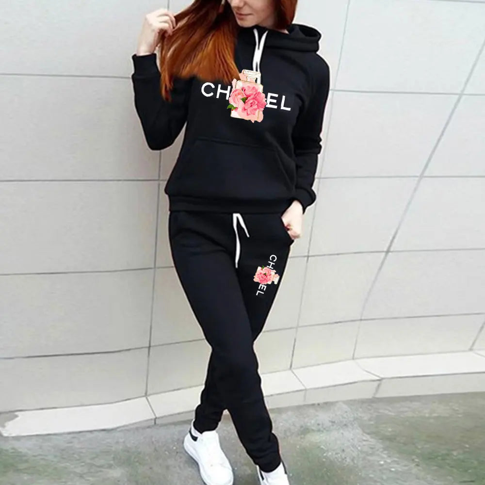 New Autumn Winter Cotton Women Tracksuit