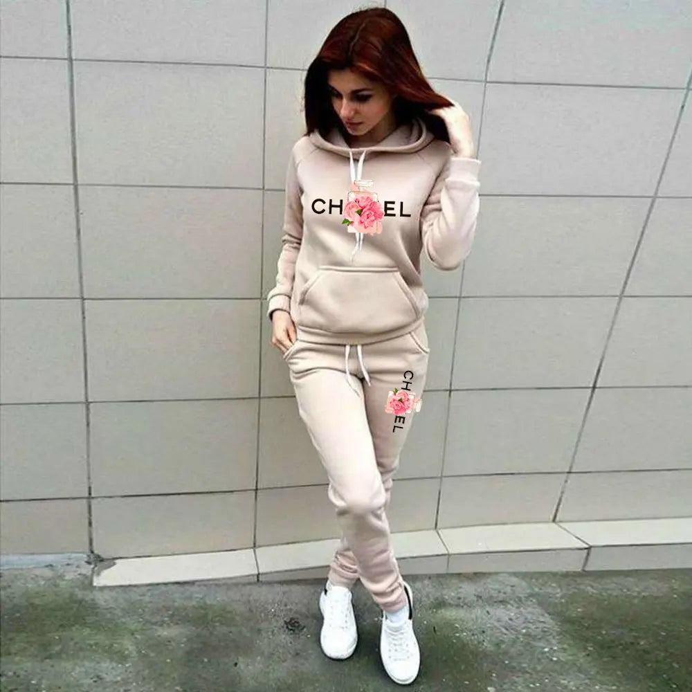 New Autumn Winter Cotton Women Tracksuit