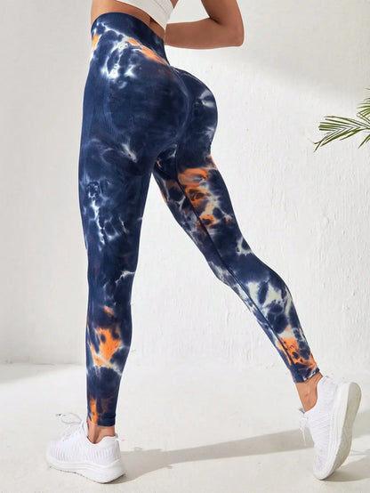 New 3D Print Tie Dye Sports Leggings