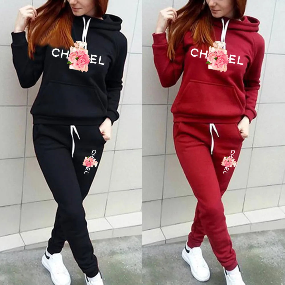 New Autumn Winter Cotton Women Tracksuit