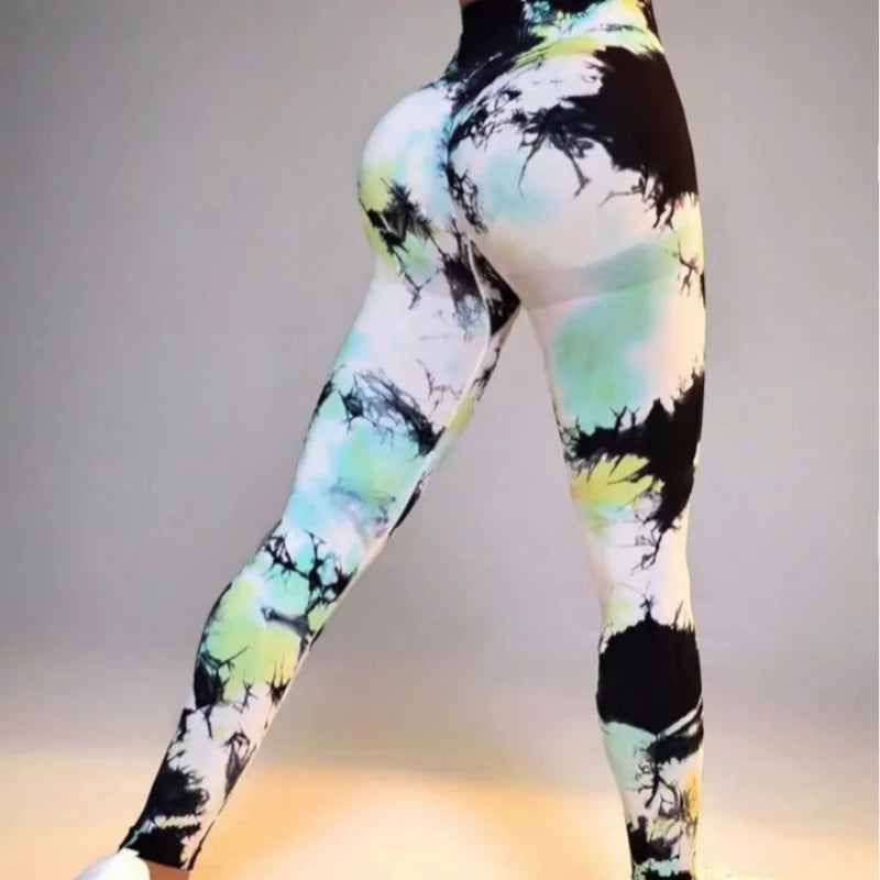 New 3D Print Tie Dye Sports Leggings