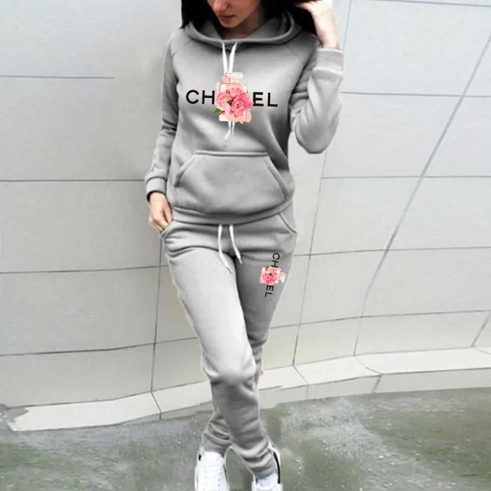 New Autumn Winter Cotton Women Tracksuit