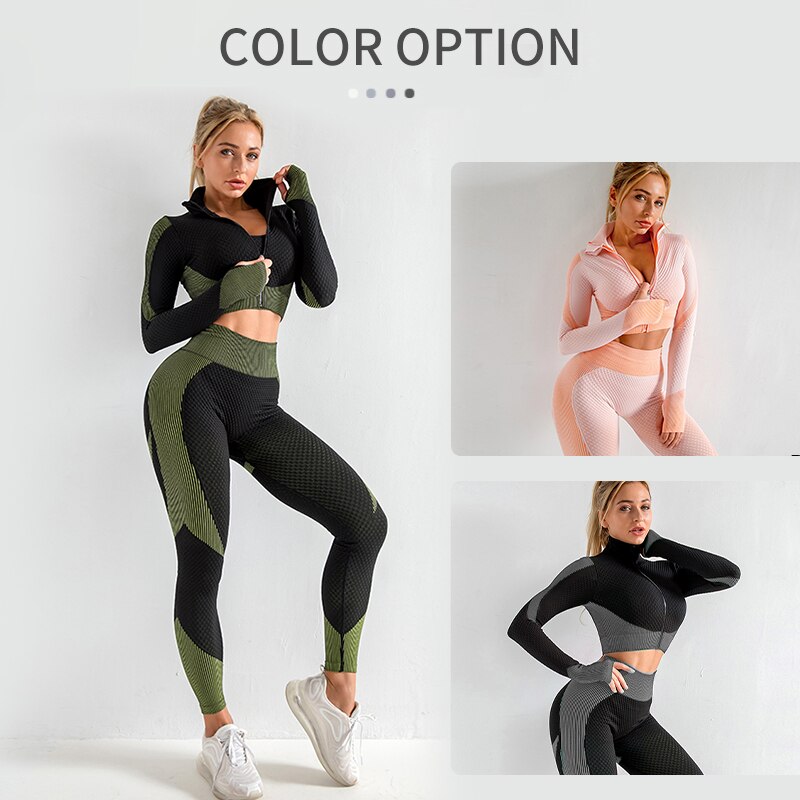 CZGUKE Women 3pcs Seamless Workout Fit