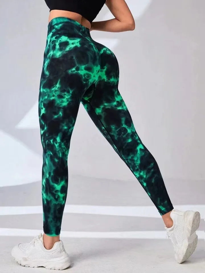 New 3D Print Tie Dye Sports Leggings