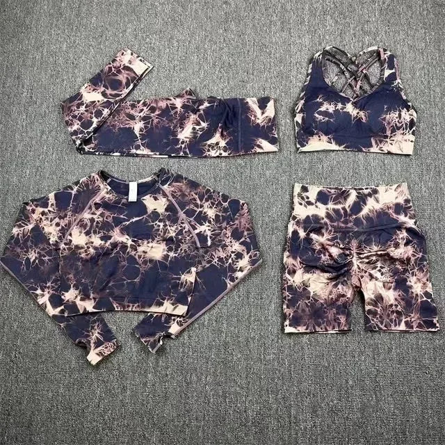 Seamless Tie-Dyed Yoga 3 PC Sets