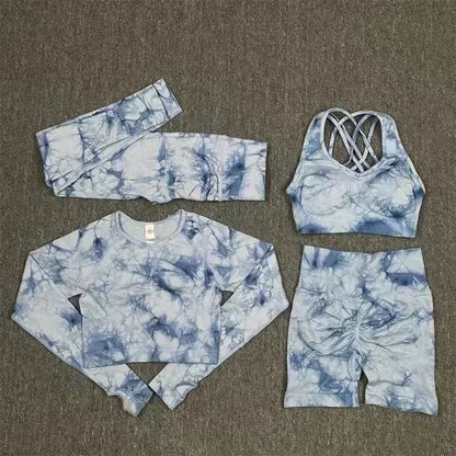 Seamless Tie-Dyed Yoga 3 PC Sets