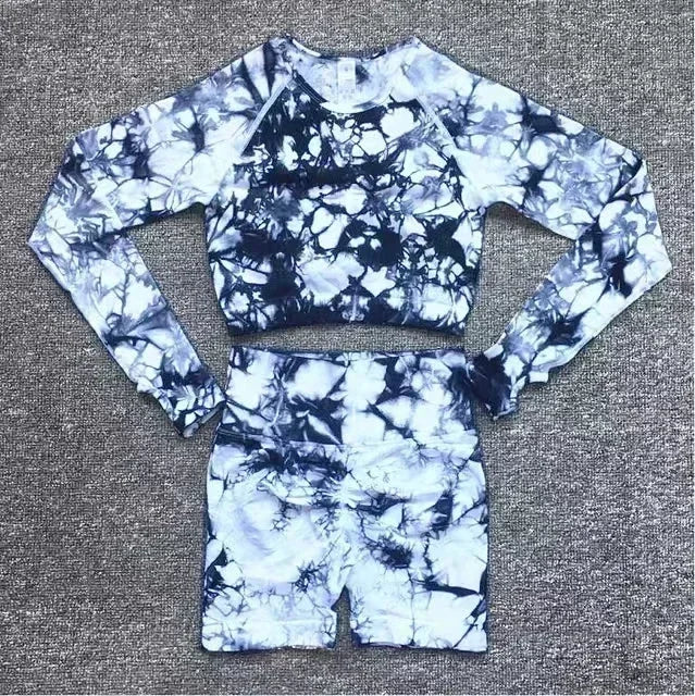 Seamless Tie-Dyed Yoga 4PC Sets