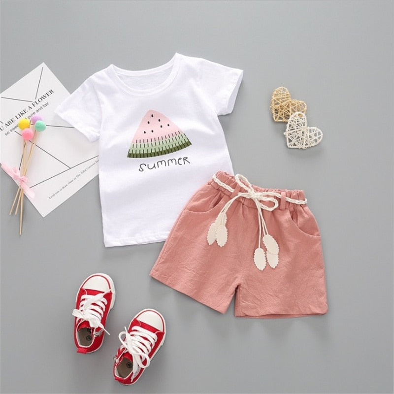 BibiCola summer girls clothing  2pcs set