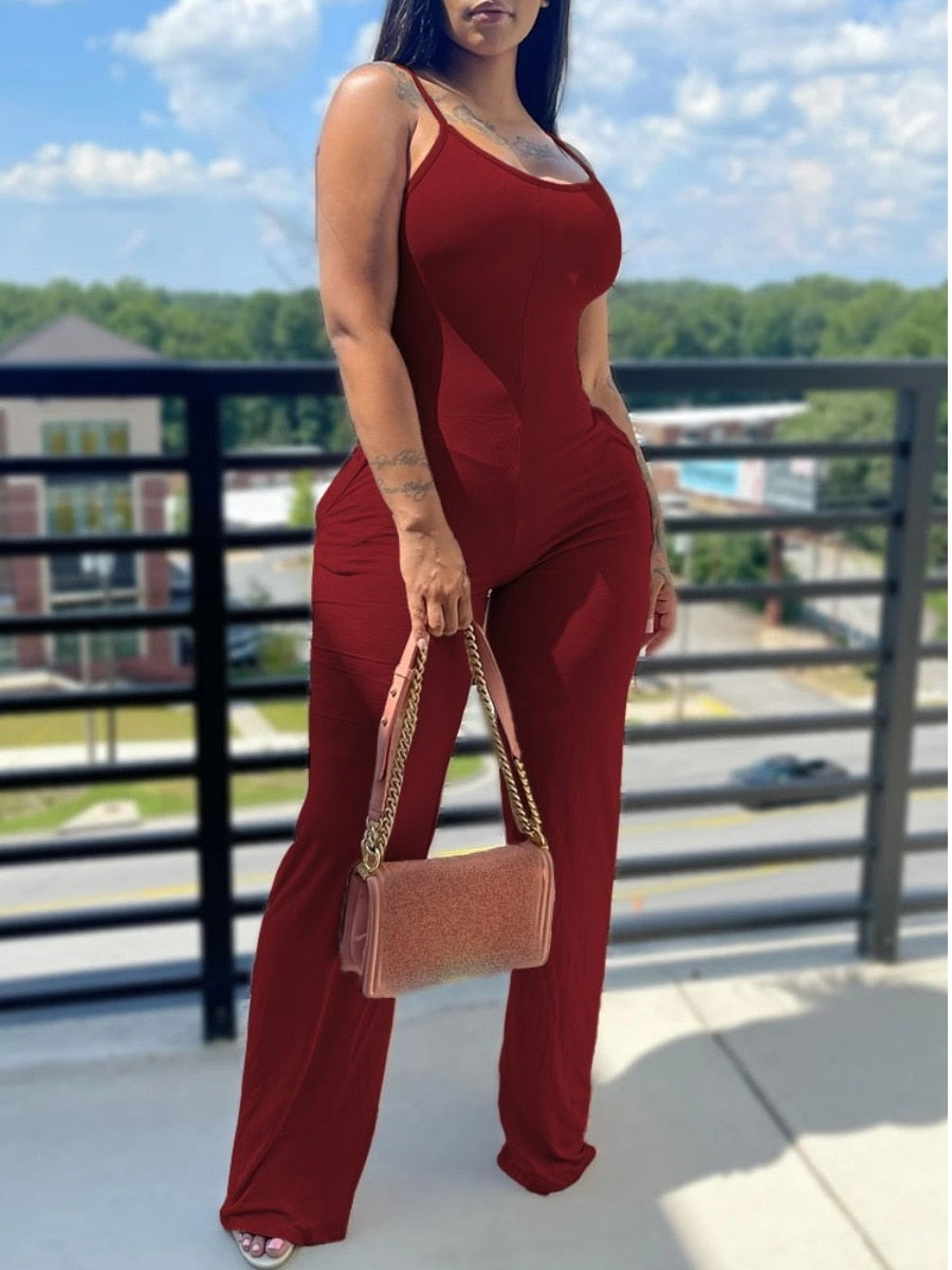 LW Casual Wide Leg Cami Jumpsuit