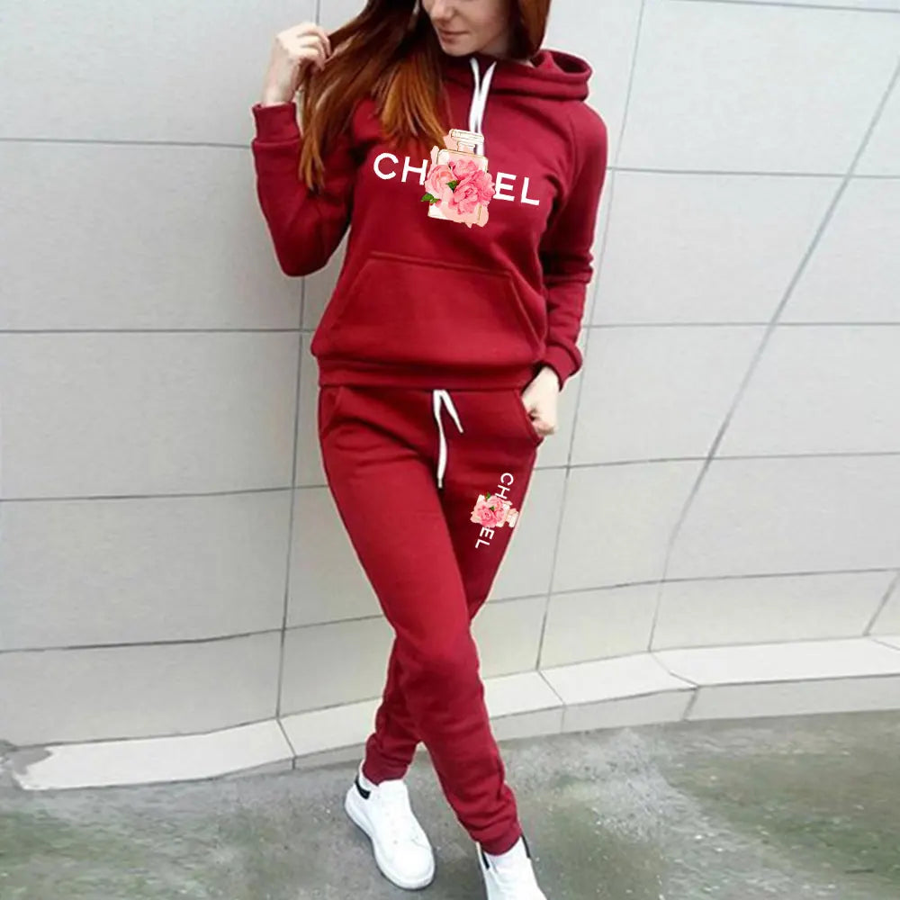 New Autumn Winter Cotton Women Tracksuit