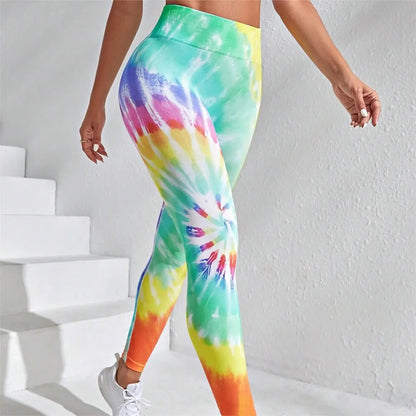 New 3D Print Tie Dye Sports Leggings