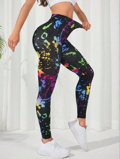 New 3D Print Tie Dye Sports Leggings