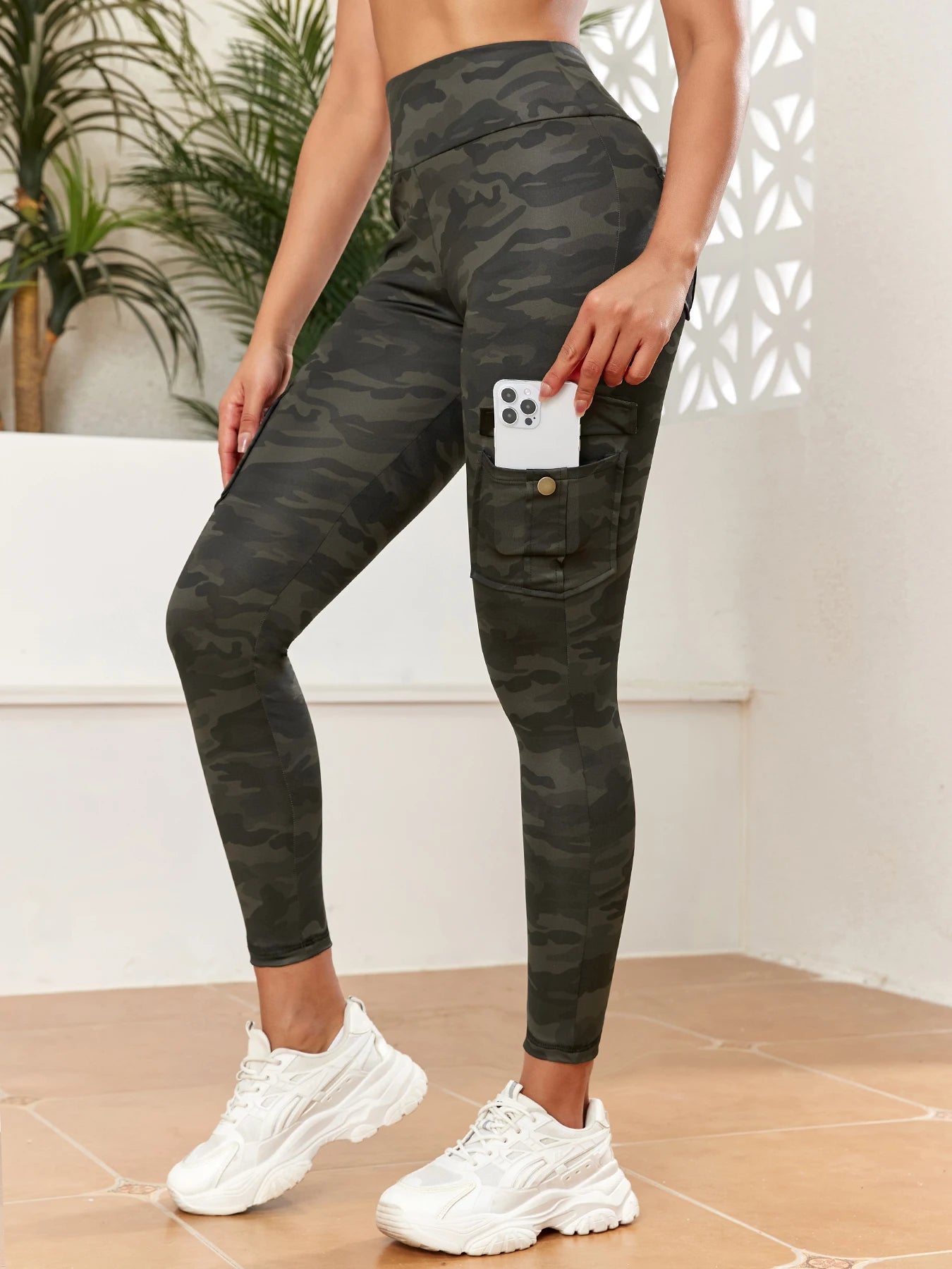 Pockets Camouflage Leggings