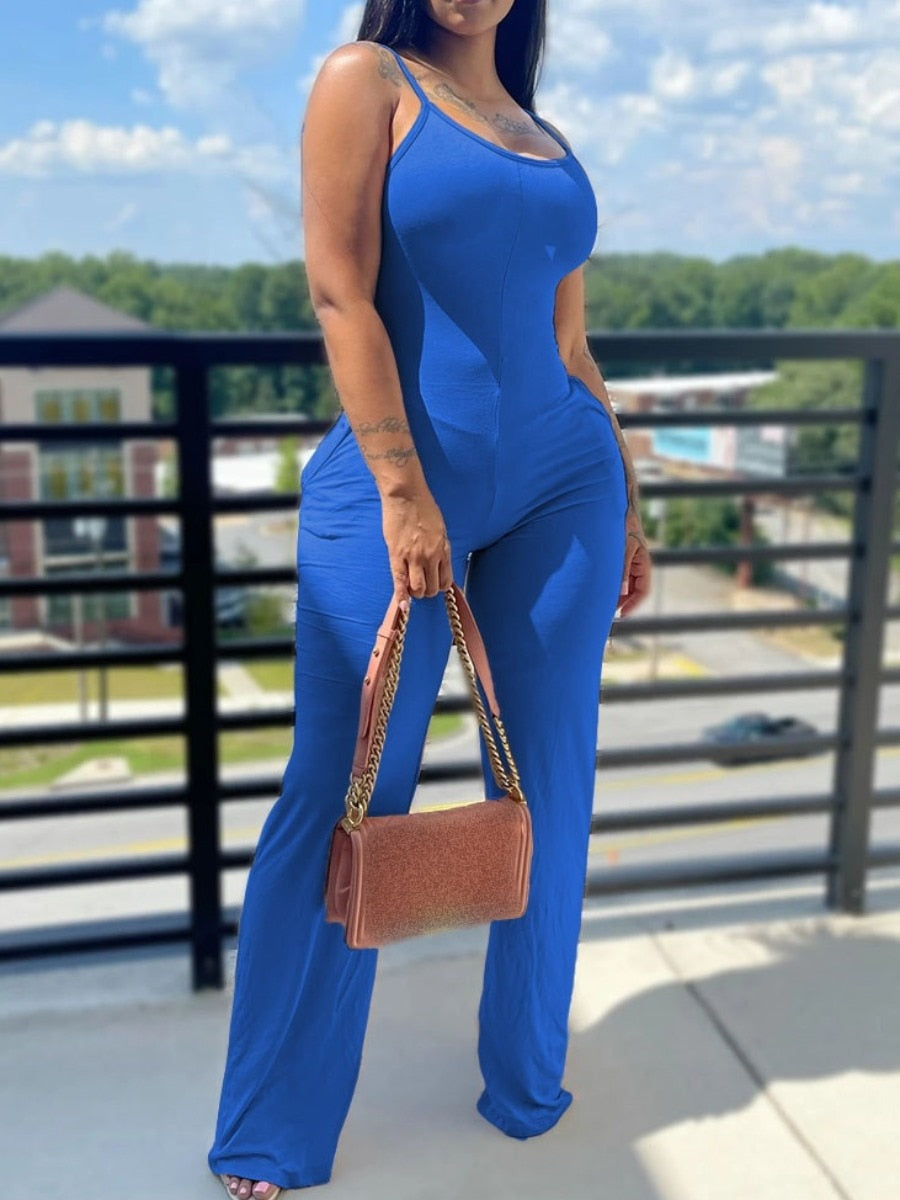 LW Casual Wide Leg Cami Jumpsuit