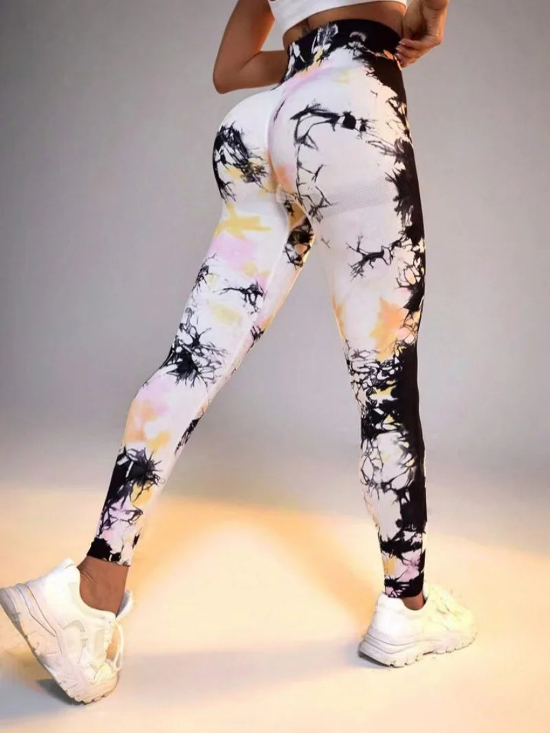 New 3D Print Tie Dye Sports Leggings