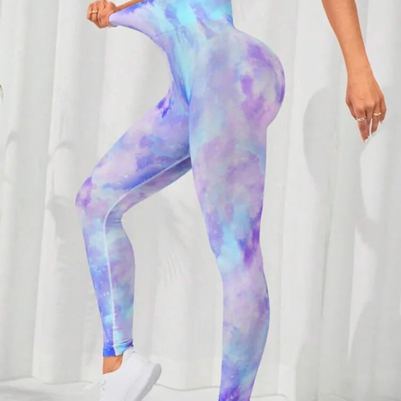 New 3D Print Tie Dye Sports Leggings