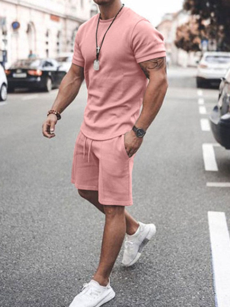 Men Casual Summer Shorts Set