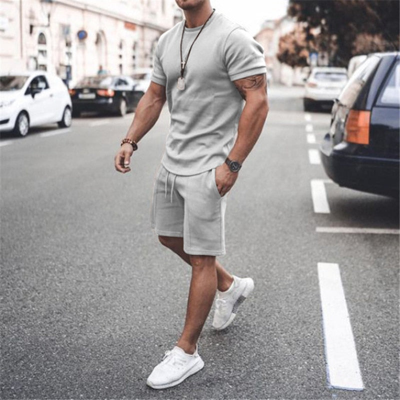 Men Casual Summer Shorts Set