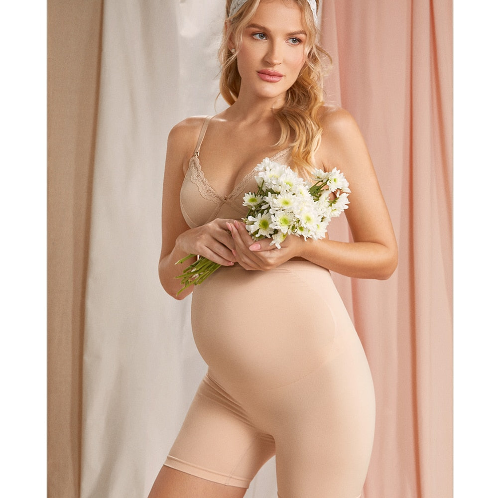 MOMANDA Seamless Maternity Shapewear. High Waist underwear, Breathable, supports Belly and is comfortable. For women of all sizes, seamless to wear under clothing. - twobusybodies