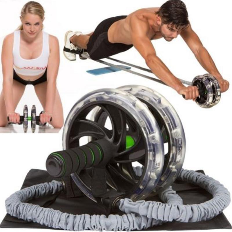 2pcs Ab Wheel Roller. Includes a Wheel and Pull rope. Waist and Abdominal Outdoor/indoor Slimming Exercise Equipment. - twobusybodies