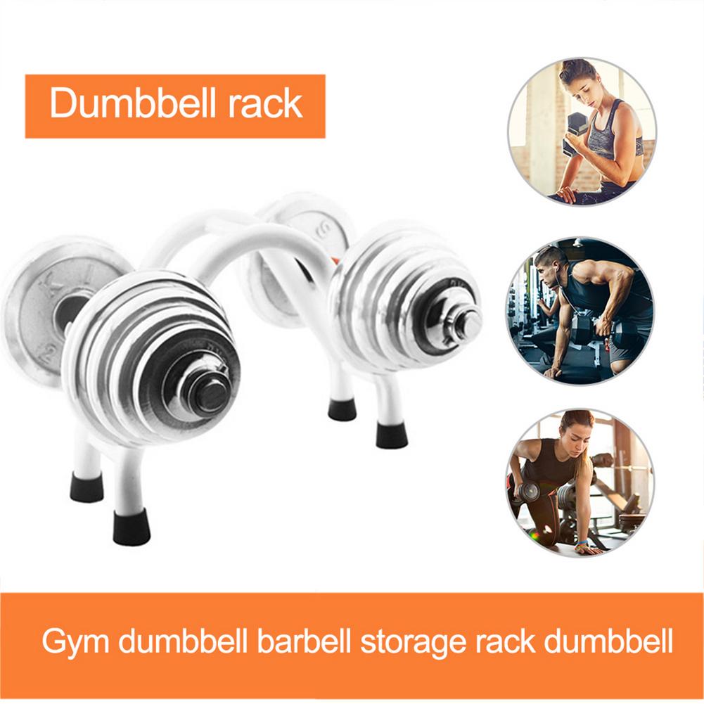 Compact Dumbbell Rack. Steel Barbell Storage. Free Weight Stand for Home Gym. - twobusybodies