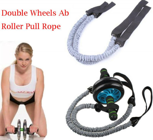 2pcs Ab Wheel Roller. Includes a Wheel and Pull rope. Waist and Abdominal Outdoor/indoor Slimming Exercise Equipment. - twobusybodies