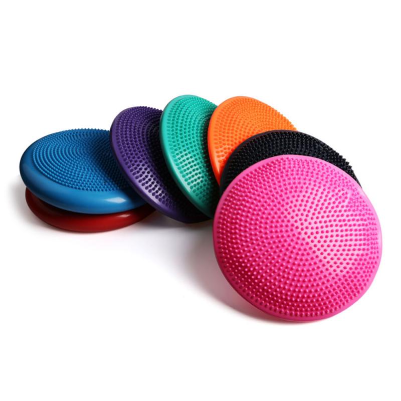 Yoga Massage Balance cushion. Disk-like structure, Thick Fitness half ball. Equipment for Ankle Rehabilitation. - twobusybodies