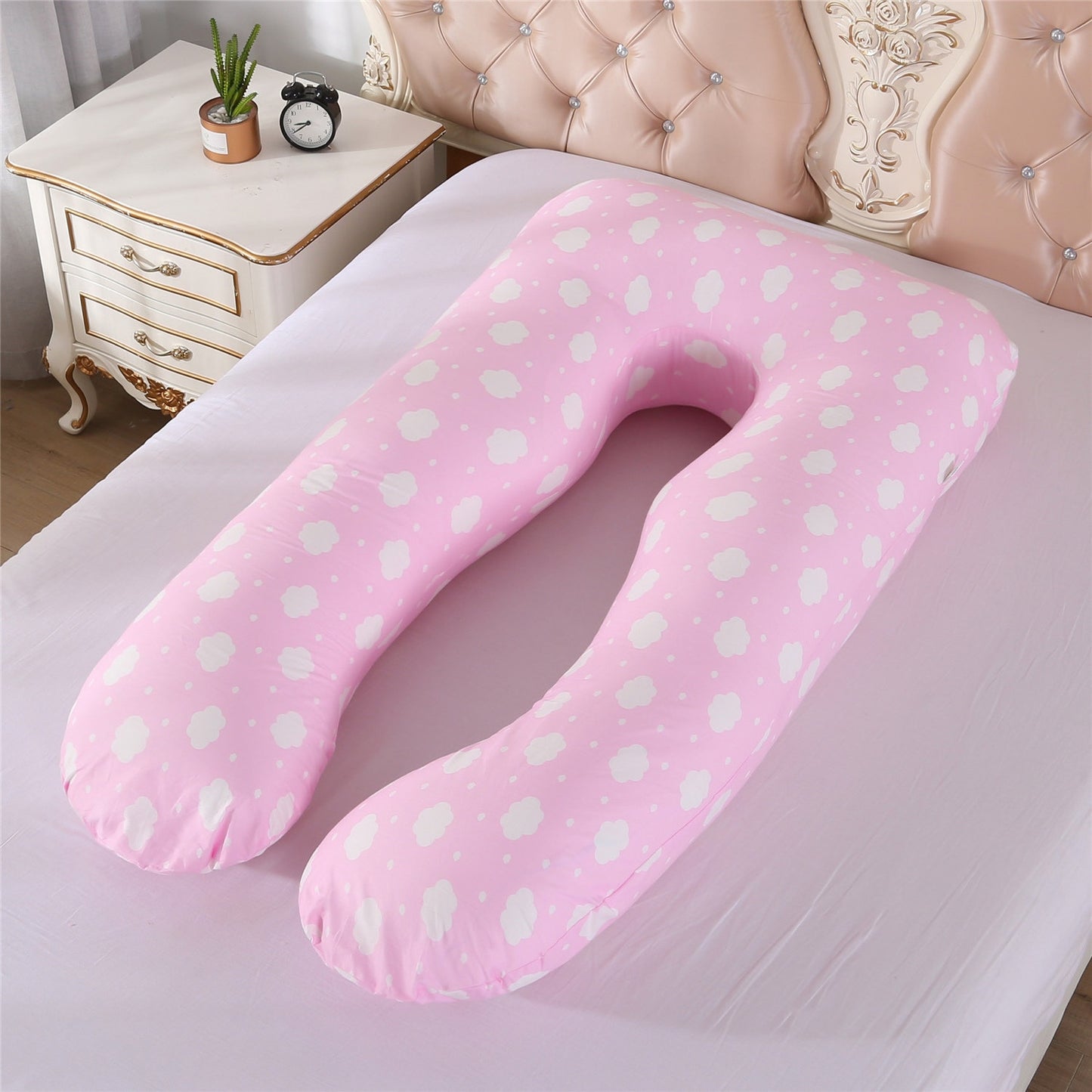 U shape Maternity Pillow. Pregnancy Body Pillow, Side Sleepers Bedding, and very comfortable while sleeping from any position. - twobusybodies