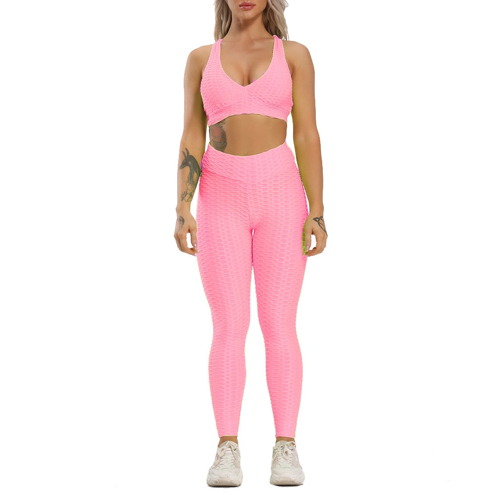 Women's sexy activewear. 2 piece Dry Fit, anti-shrinkage, anti-wrinkle, breathable, and comfortable fit Sports Bra and legging. - twobusybodies