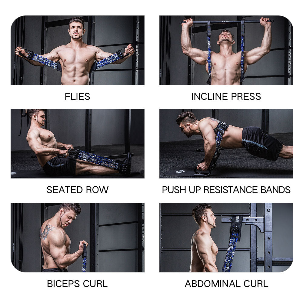 INNSTAR Bench Press Resistance Bands. Chest Expander, Push-ups enhancer, and upper body Muscle Training. Anywhere/Anytime - twobusybodies