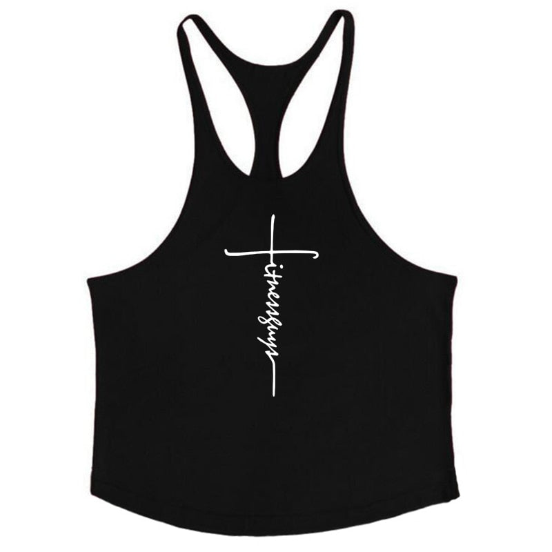 Mens Bodybuilding Hooded tank top. Cotton Sleeveless T-Shirt sportswear. - twobusybodies