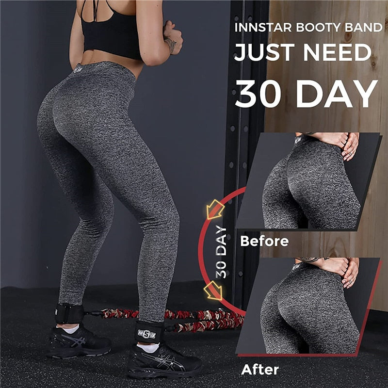 INNSTAR Booty Resistance Bands.  Glute forming Cord Cable for Legs, Butt, and  Hips  Home Gym Workout equipment. - twobusybodies