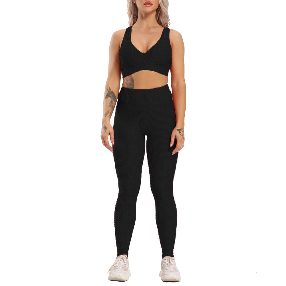 Women's sexy activewear. 2 piece Dry Fit, anti-shrinkage, anti-wrinkle, breathable, and comfortable fit Sports Bra and legging. - twobusybodies