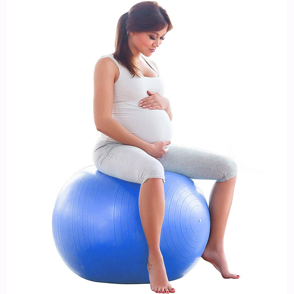 Yoga balance Balls. Used for stretching, a chair of some kind, relaxation, and support for pregnancy. - twobusybodies