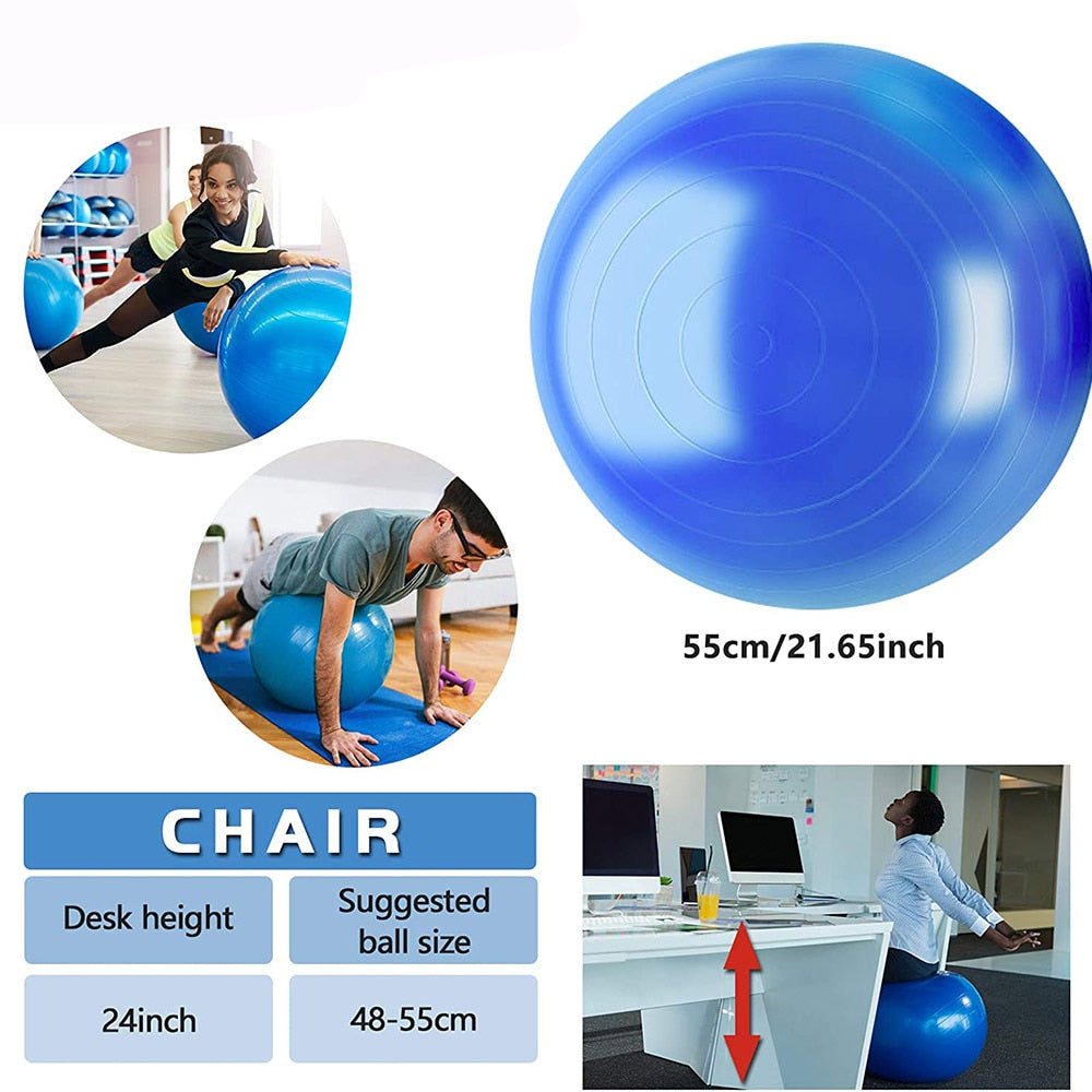 Yoga balance Balls. Used for stretching, a chair of some kind, relaxation, and support for pregnancy. - twobusybodies