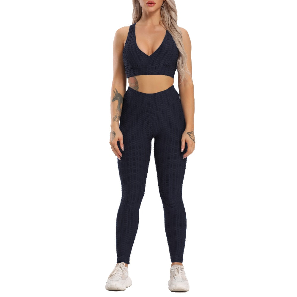 Women's sexy activewear. 2 piece Dry Fit, anti-shrinkage, anti-wrinkle, breathable, and comfortable fit Sports Bra and legging. - twobusybodies