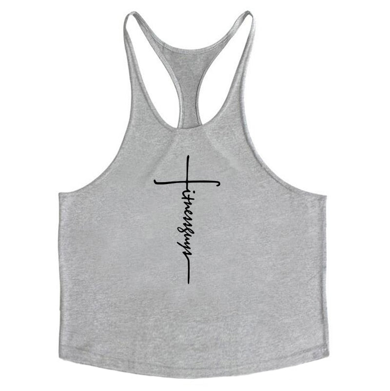 Mens Bodybuilding Hooded tank top. Cotton Sleeveless T-Shirt sportswear. - twobusybodies