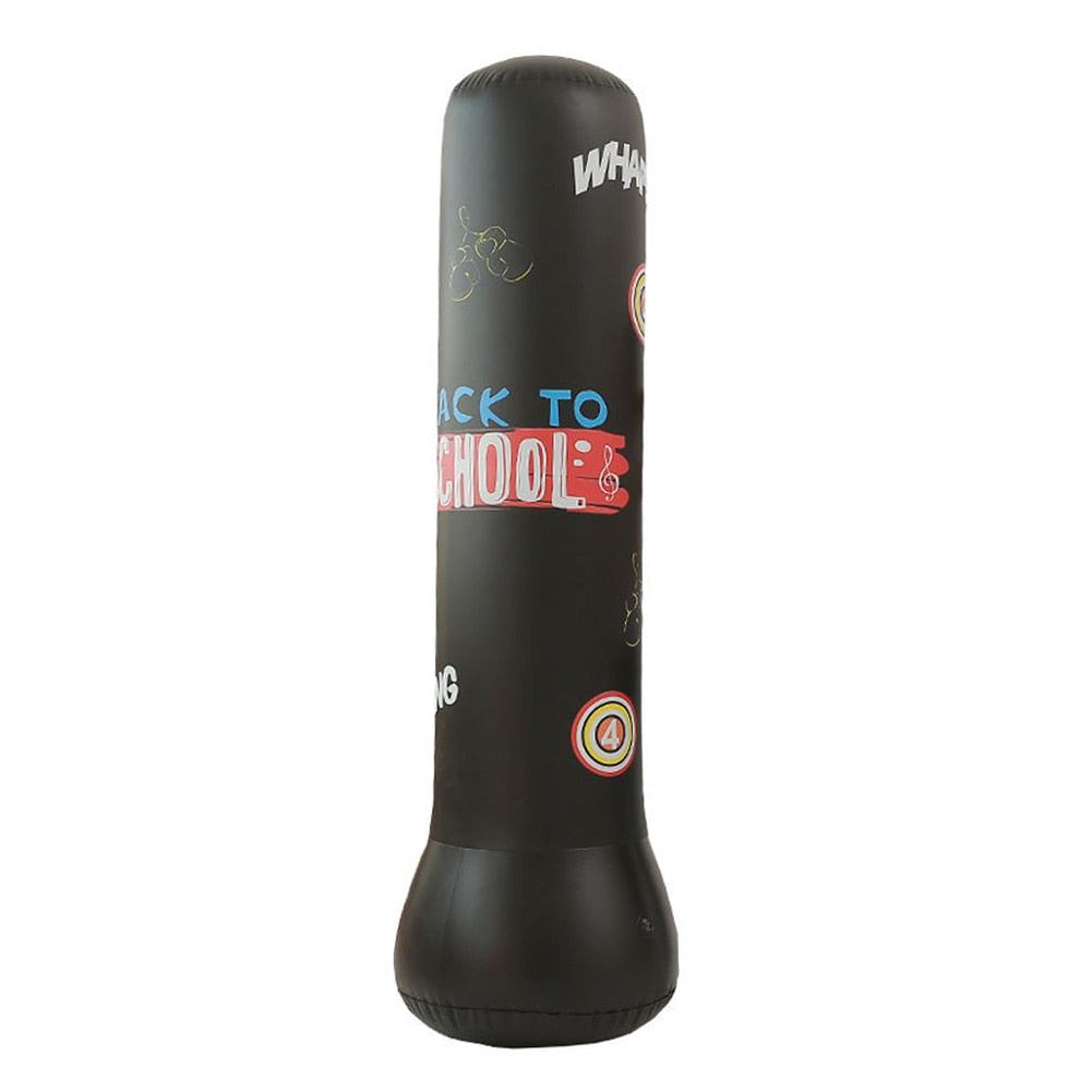 1.2/1.6M Inflatable Boxing Punching Bag for Adults/Children alike. Sandbag, Column Target, and a  Stress Reliever. - twobusybodies