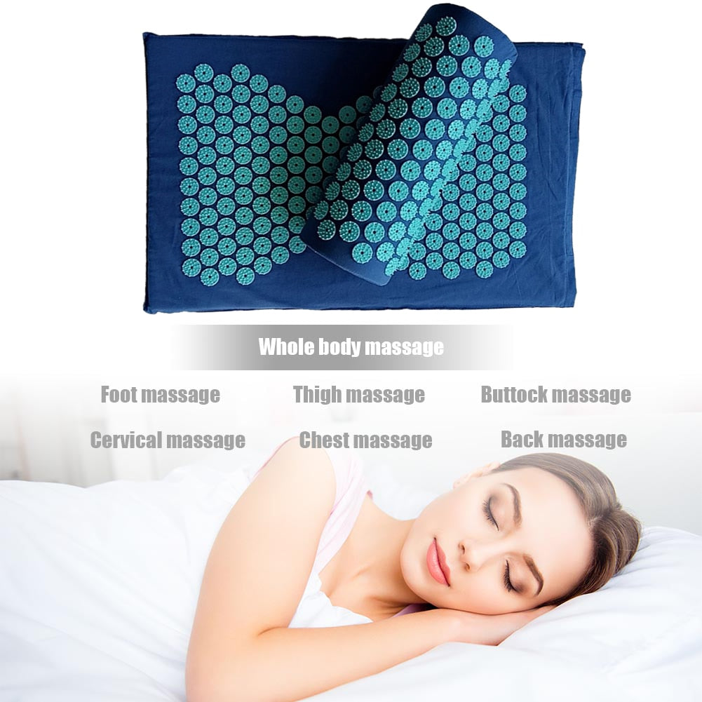 Lotus Acupressure Massage Mat. Relieve Pain Spike Cushions mat with Storage Bag. - twobusybodies