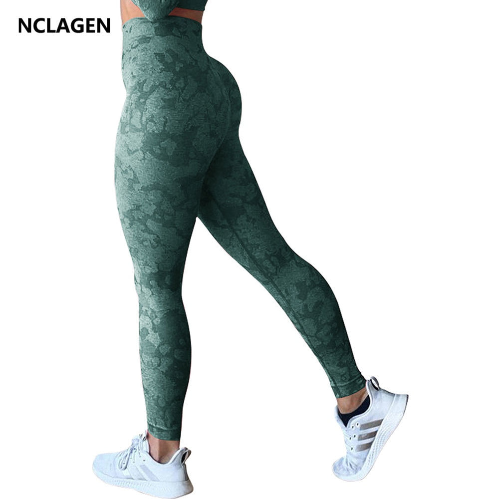 NCLAGEN Women Camouflage High Waist Leggings