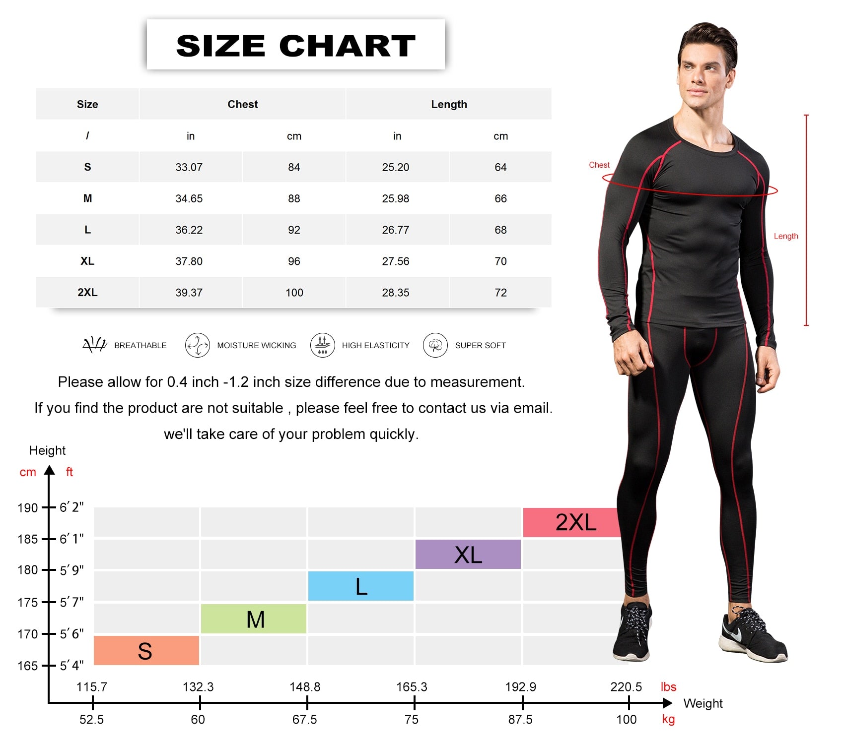 Men's 3-Pack Long Sleeve Compression Shirts.  Running Performance Baselayer Cooling undershirt. Quick Dry and breathable. - twobusybodies