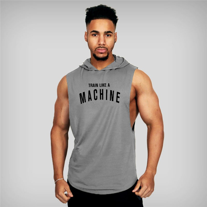 Muscle guys athletic wear. Weightlifting, Bodybuilding, sleeveless Hoodies.
Cotton Fitness Tank Top. - twobusybodies