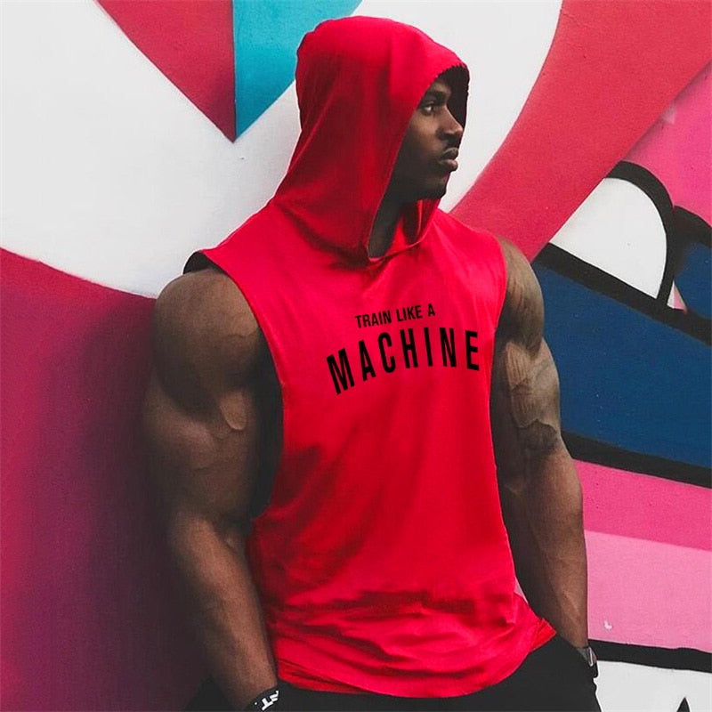 Muscle guys athletic wear. Weightlifting, Bodybuilding, sleeveless Hoodies.
Cotton Fitness Tank Top. - twobusybodies