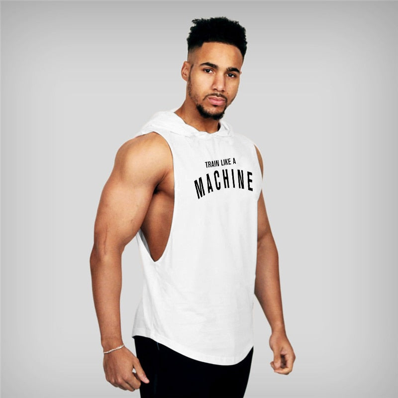 Muscle guys athletic wear. Weightlifting, Bodybuilding, sleeveless Hoodies.
Cotton Fitness Tank Top. - twobusybodies