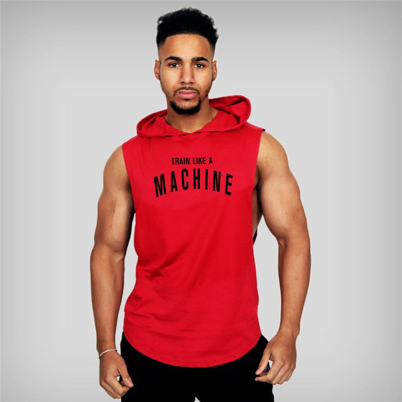 Muscle guys athletic wear. Weightlifting, Bodybuilding, sleeveless Hoodies.
Cotton Fitness Tank Top. - twobusybodies