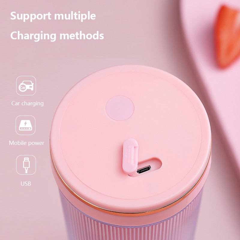 USB Chargeable Portable Blender.  Juicer, Smoothie Blender, and Mini Food Processor. Great for a quick blended fruit juice and multifunctional. - twobusybodies