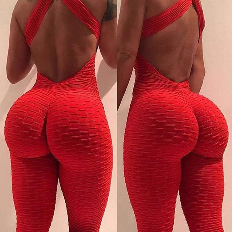 Women Fitness set.  Sexy Sleeveless, Backless, made with breathable material and fashionable. - twobusybodies